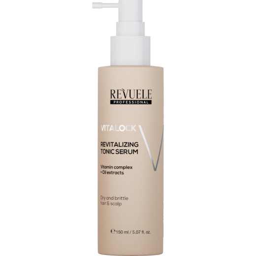 Сироватка тонізуюча для сухого та ламкого волосся Незмивна Revuele Hair Professional Vitalock Revitalizing, 150 мл
