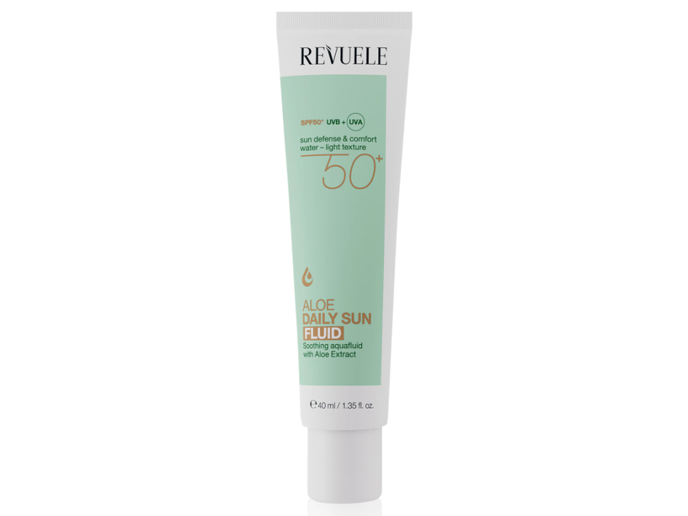 Флюїд для обличчя сонцезахисний SPF50+ Revuele Aloe Daily Sun, 40 мл