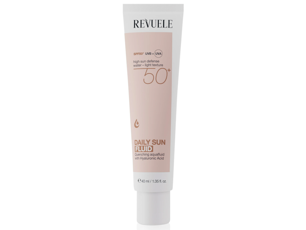 Флюїд для обличчя сонцезахисний SPF50+ Revuele Hyalurinic Daily Sun, 40 мл