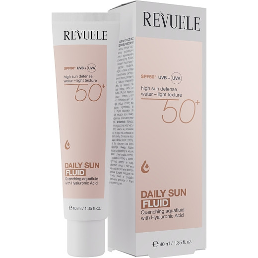 Флюїд для обличчя сонцезахисний SPF50+ Revuele Hyalurinic Daily Sun, 40 мл
