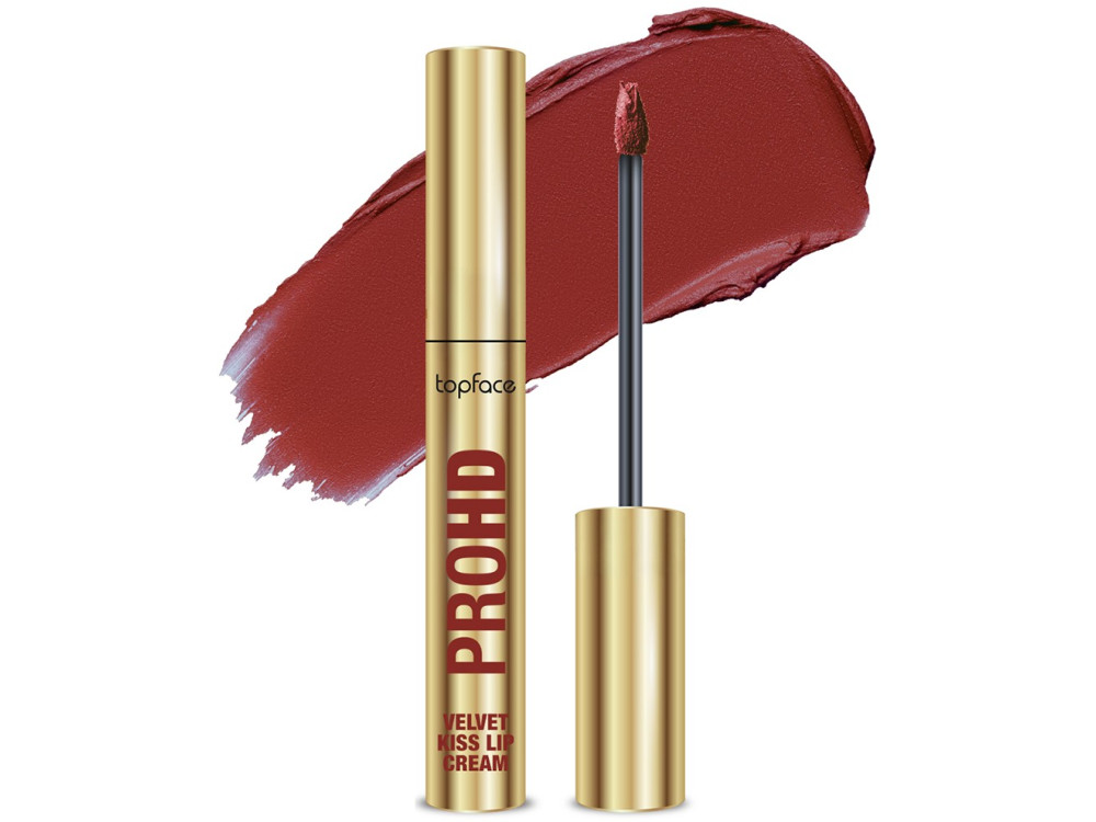 Рідка матова помада Topface PROHD Velvet Kiss Lip Cream PT212 012 Baked Cherry, 3 г