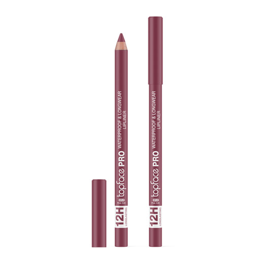 Олівець для губ водостійкий Topface PT621 PRO Waterproof & Longwear Lipliner 012 Pink Edit, бордово-коричневий, 1,14 г