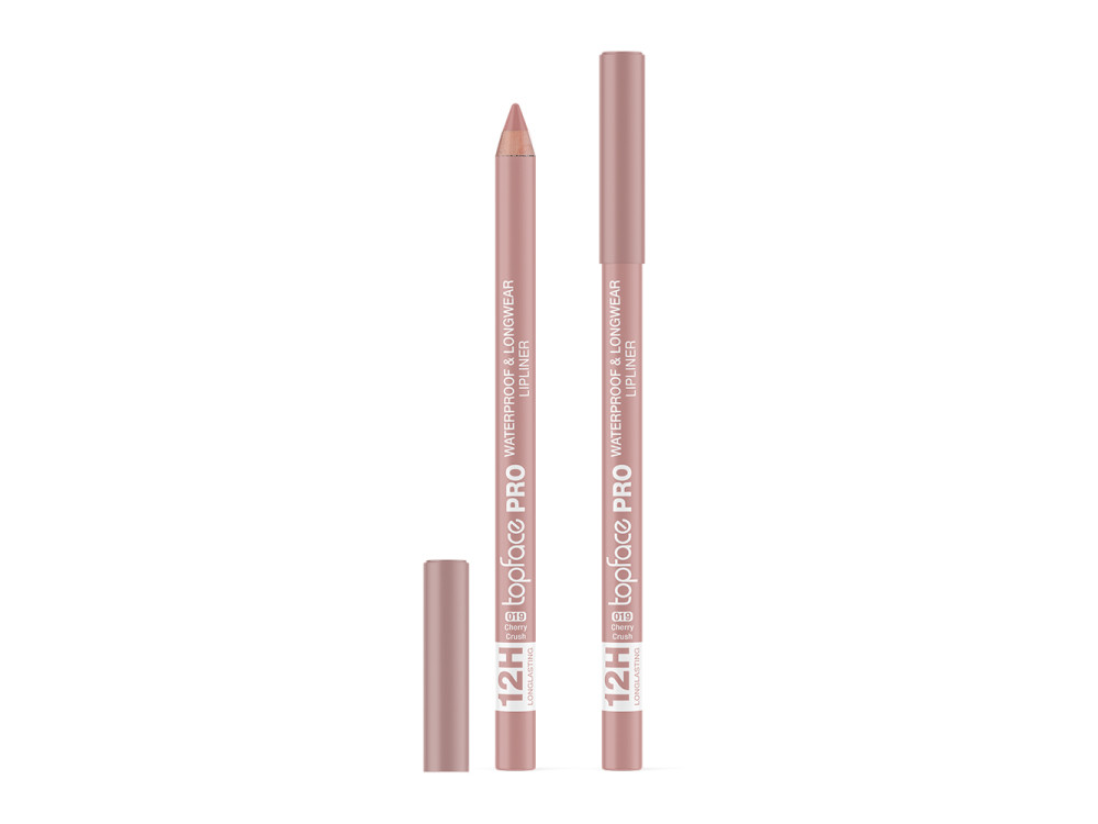 Олівець для губ водостійкий Topface PT621 PRO Waterproof & Longwear Lipliner 020 Cranberry, цегляно-рожевий, 1,14 г