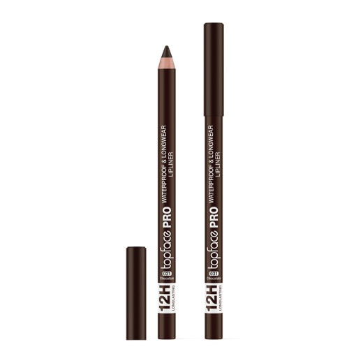 Олівець для губ водостійкий Topface PT621 PRO Waterproof & Longwear Lipliner 031 Chocolate, темний шоколад, 1,14 г