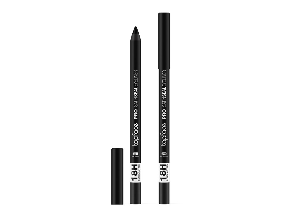 Олівець для очей Topface PT623 PRO Satin Seal Eyeliner 001 Ink Storm, чорний, 1,2 г