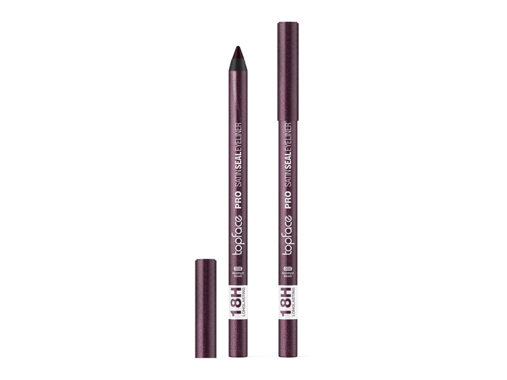 Олівець для очей Topface PT623 PRO Satin Seal Eyeliner 008 Amethyst Gleam, темно-сливовий з мерехтінням, 1,2 г