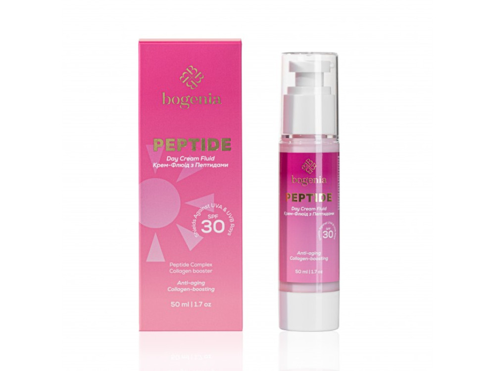 Крем-флюїд для обличчя з пептидами Bogenia Peptide Day Cream Fluid SPF 30 BG454 50 мл