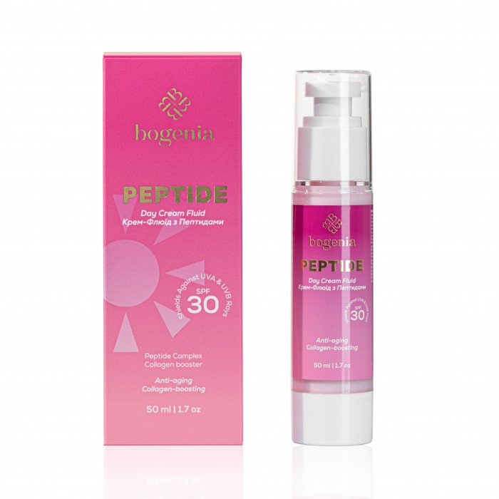 Крем-флюїд для обличчя з пептидами Bogenia Peptide Day Cream Fluid SPF 30 BG454 50 мл