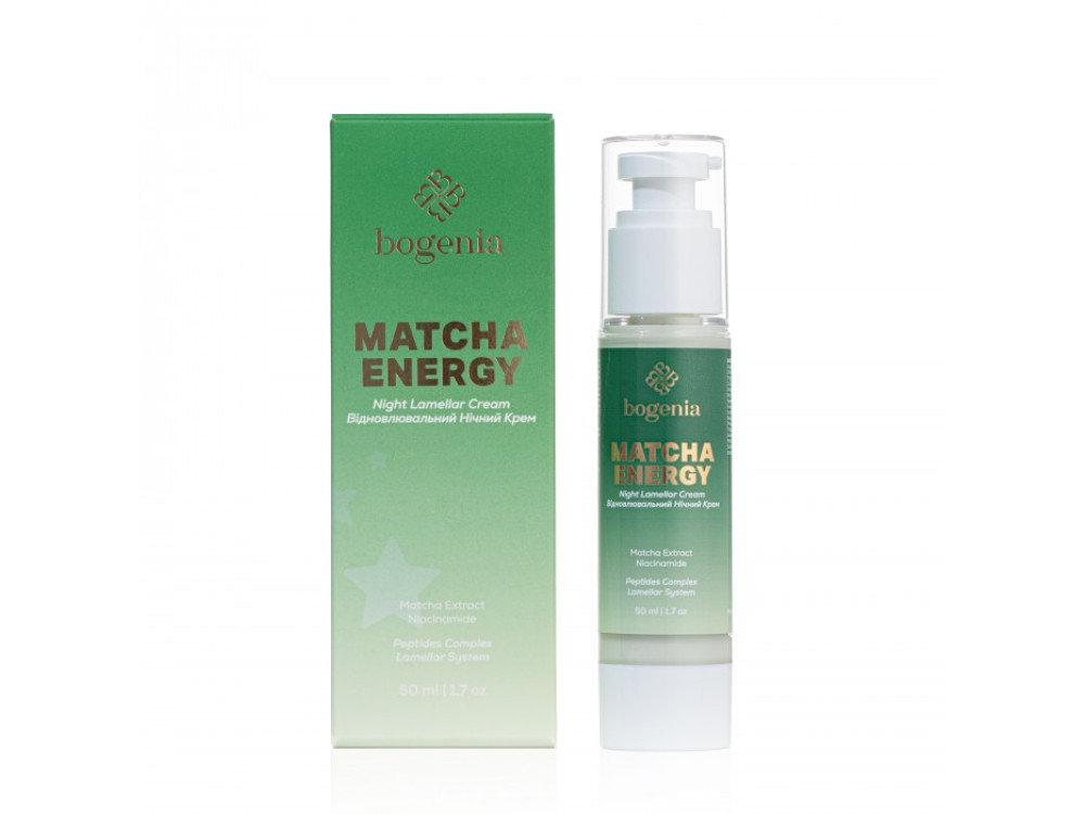 Нічний ламелярний крем з матчею Bogenia Matcha Lamellar Night Cream BG459 50 мл