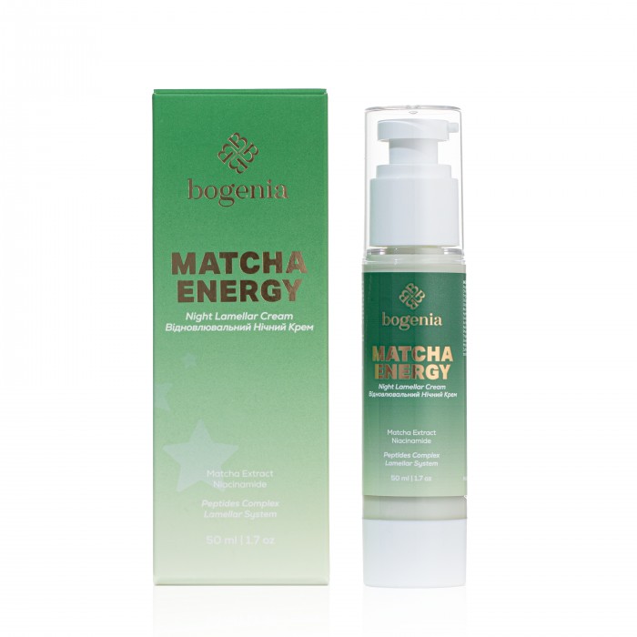 Нічний ламелярний крем з матчею Bogenia Matcha Lamellar Night Cream BG459 50 мл