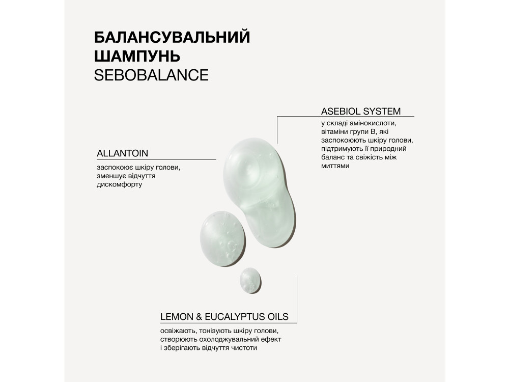 Балансувальний шампунь для волосся і шкіри голови схильних до жирності Triology SEBOBALANCE 10 мл