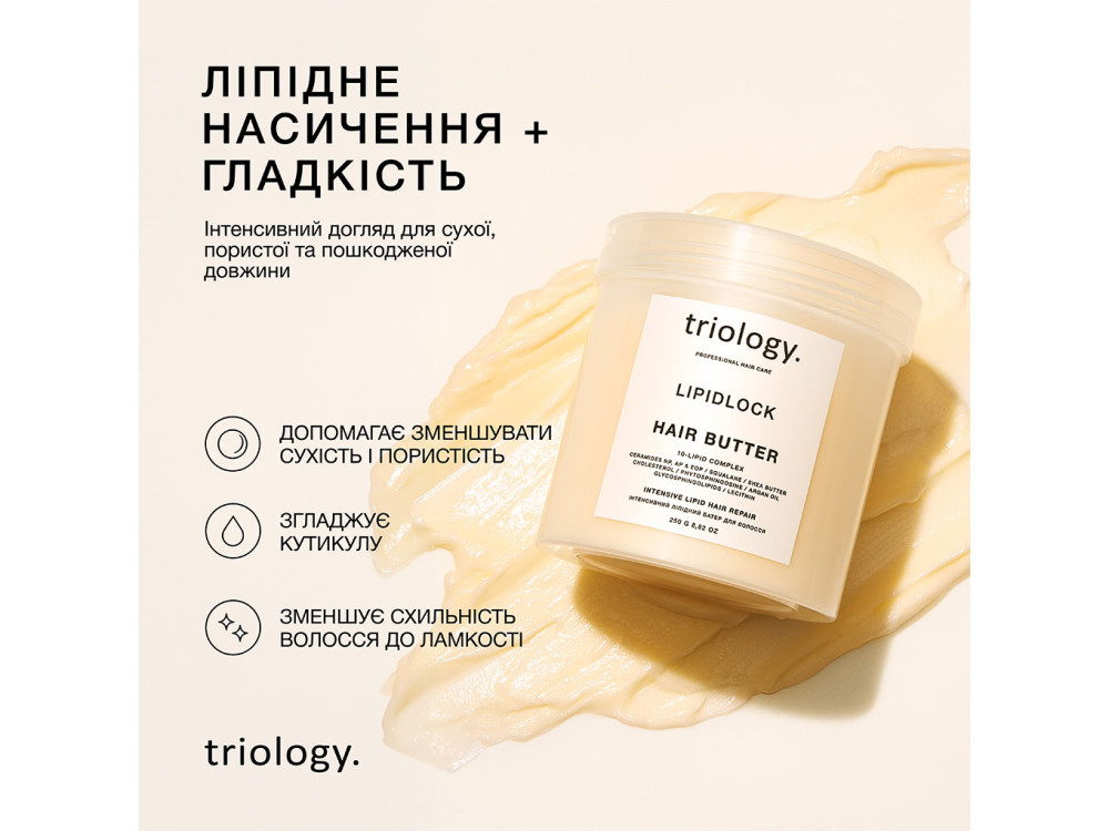 Інтенсивний ліпідний батер для волосся Triology LIPIDLOCK, 250 г