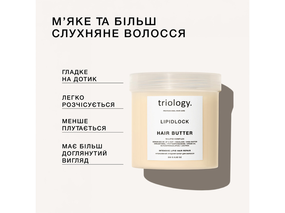 Інтенсивний ліпідний батер для волосся Triology LIPIDLOCK, 250 г