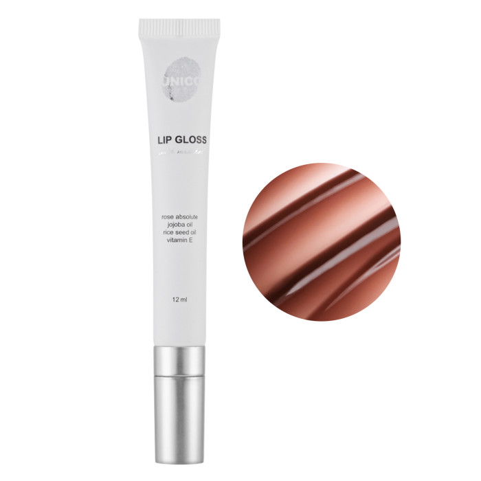 Блиск для губ з ментолом UNICO LIP GLOSS with menthol Brownie, 12 мл