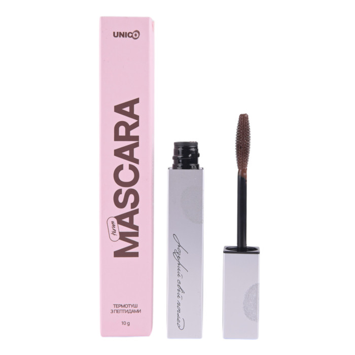 Термотуш для вій з пептидами UNICO BROWN TERMO MASCARA