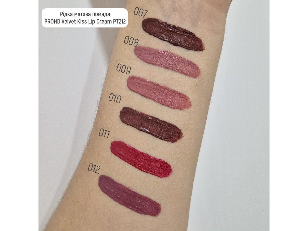 Рідка матова помада Topface PROHD Velvet Kiss Lip Cream PT212 007 Toasted Allure 3 г 