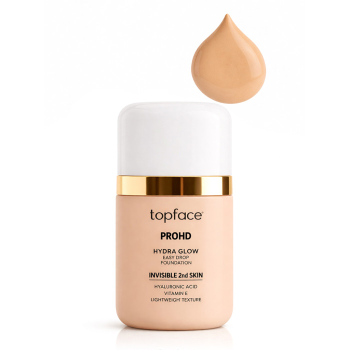 Тональна основа для обличчя Topface PT477 PROHD Hydra Glow Foundation 007 Warm Amber (золотистий беж)
