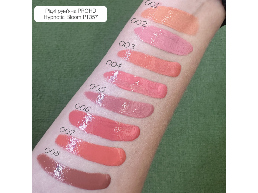 Рідкі рум'яна для обличчя Topface ProHD Hypnotic Bloom Liquid Blush PT357 03 Coral Glow 