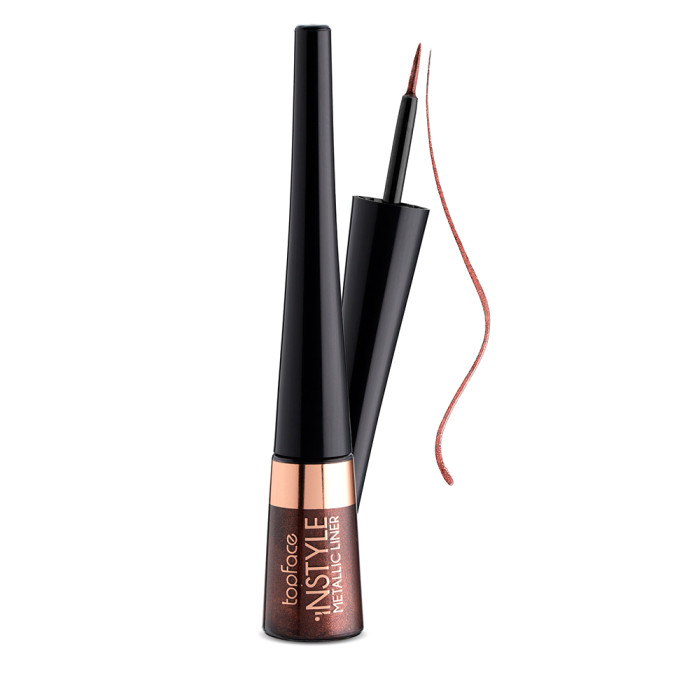 Підводка для очей Topface Metallic Instyle Liner PT554 08 коричнева 