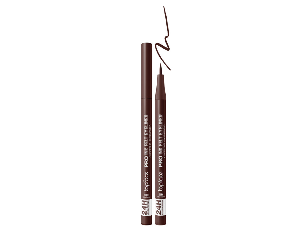 Підводка-фломастер для очей Topface PT619 Pro Ink Felt Eyeliner 002 Bitter Brown коричневий
