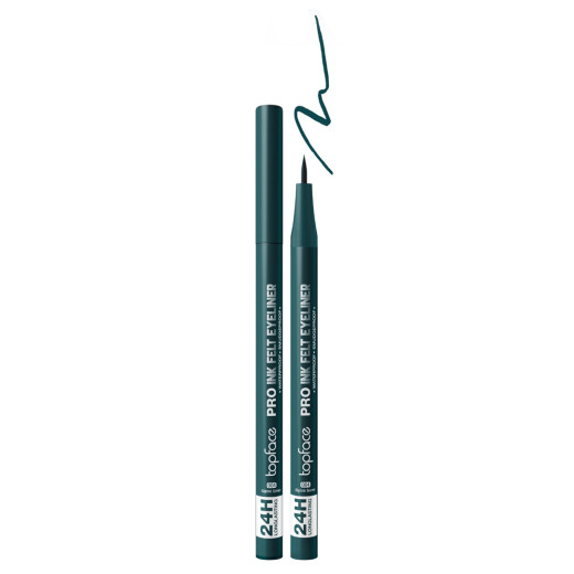 Підводка-фломастер для очей Topface PT619 Pro Ink Felt Eyeliner 004 Alpine Green зелений