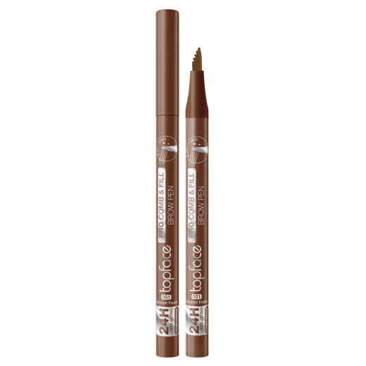 Маркер для брів Topface PT620 Pro Comb & Fill Brow Pen 001 Caramel Frame світло-коричневий