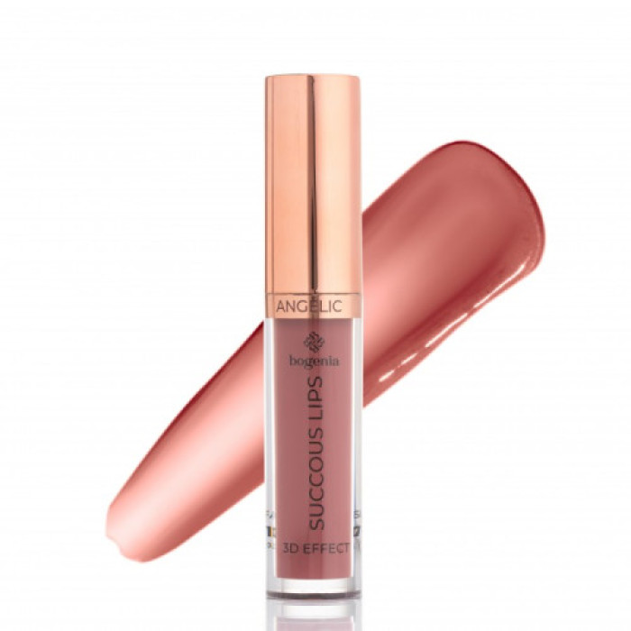 Рідка помада для губ 002 Satisfaction Bogenia BG711 Angelic Succous Lips 3D Effect
