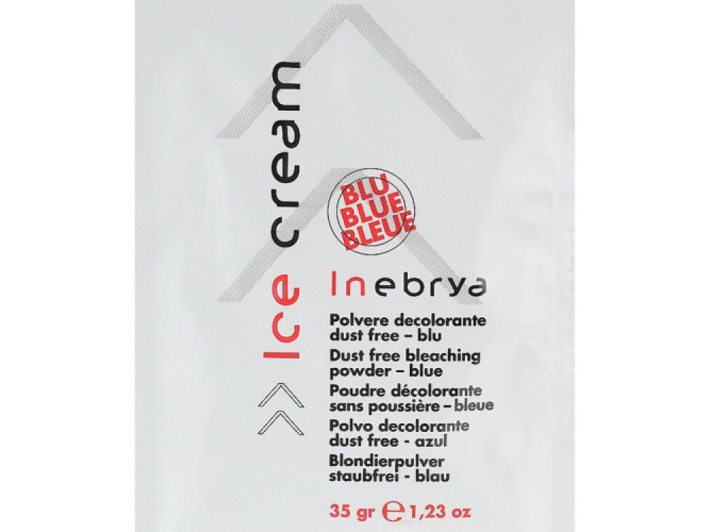 Знебарвлювальний порошок синій Inebrya dust free bleaching powder blue 35 гр