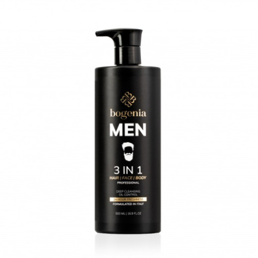 Чоловічий засіб Men 3 in 1 Hair Face Body Wash Bogenia BG450 500 мл