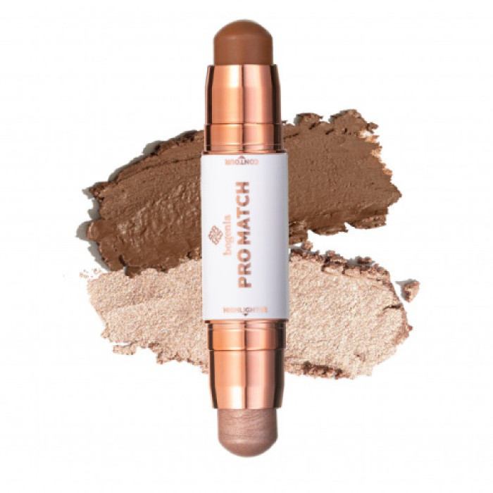 Хайлайтер та контур 001 Match Stick Highlighter & Contour Bogenia BG656