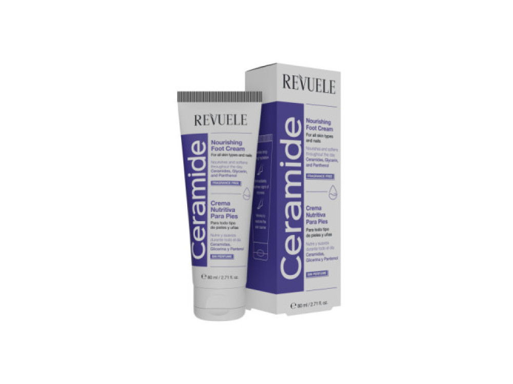 Живильний крем для ніг з керамідами Revuele Ceramide, 80 мл