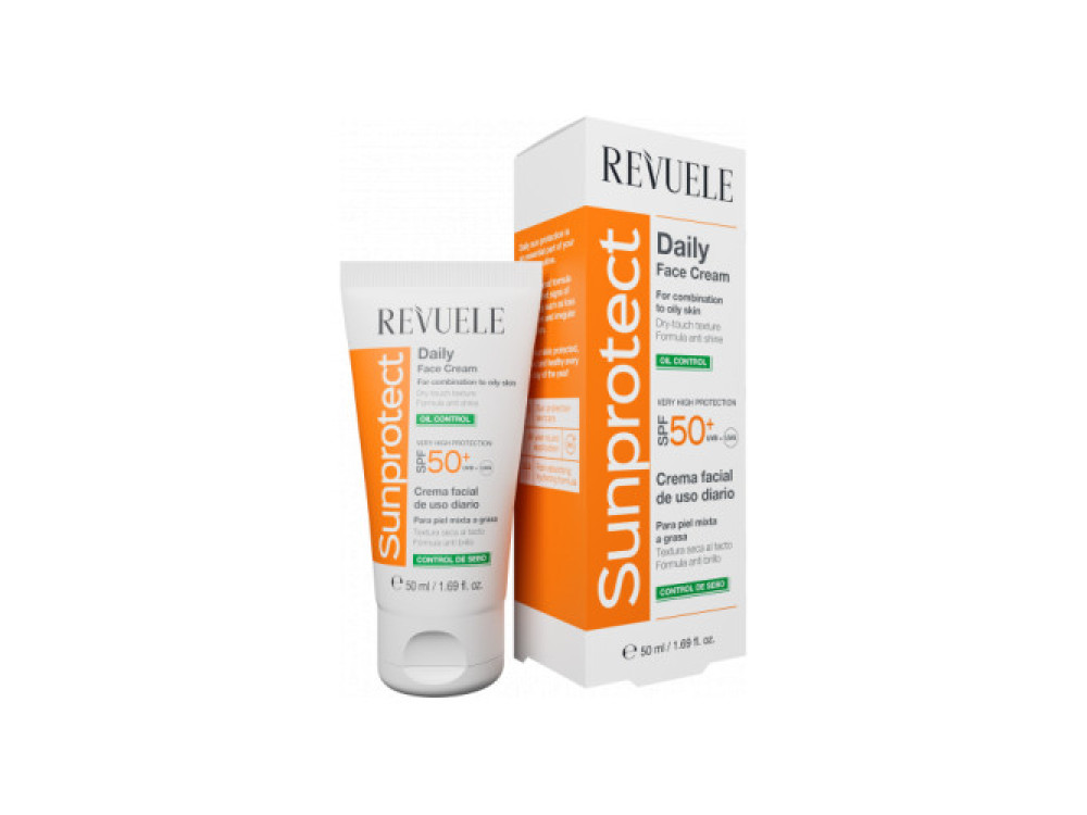 Крем сонцезахисний для обличчя та тіла Контроль жиру Revuele SPF50+, 50 мл