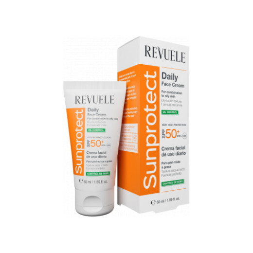 Крем сонцезахисний для обличчя та тіла Контроль жиру Revuele SPF50+, 50 мл